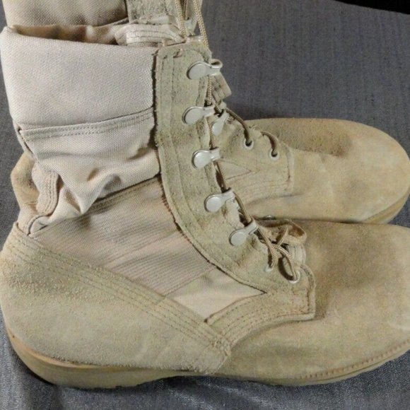 WELLCO TAN SAND DESERT MILITARY TACTICAL COMBAT HOT WEATHER BOOTS 10.5W SV 754 main image 10